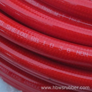 High pressure SAE 100R8 flexible hydraulic rubber hose